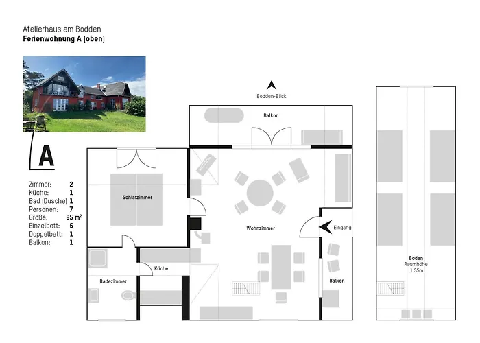 Atelierhaus Am Bodden A Oben * Neuenkirchen (Landhagen)